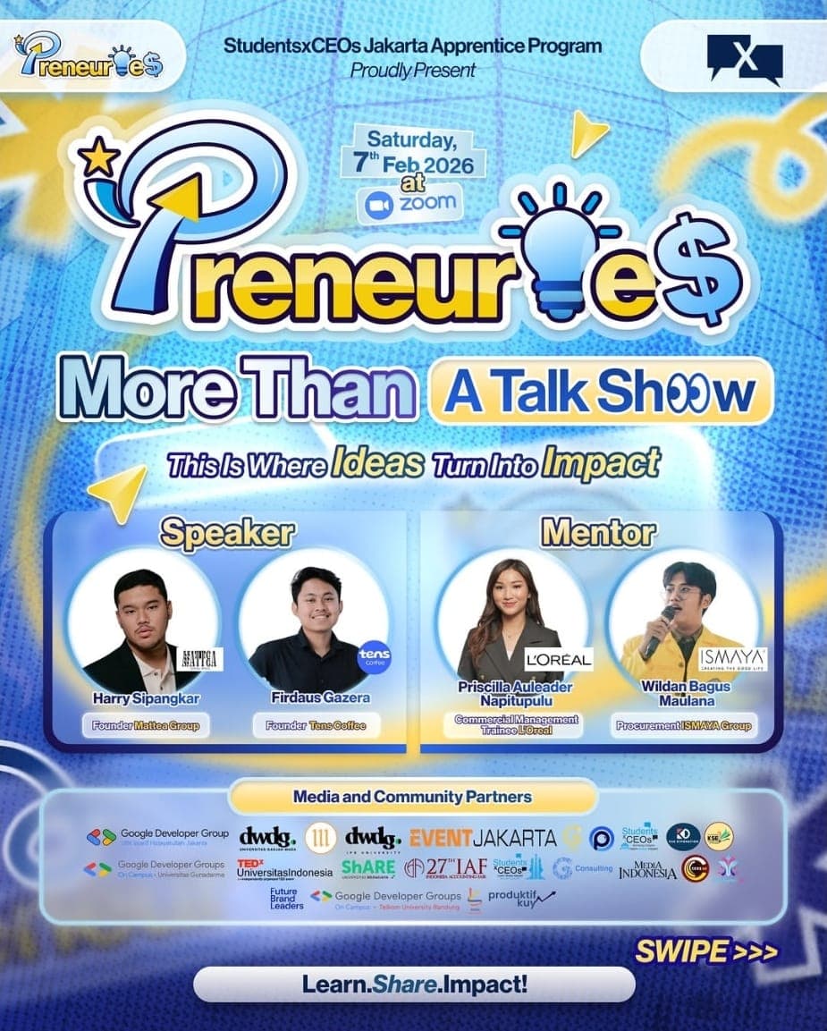 SxC Jakarta Empowers Aspiring Entrepreneurs to Build Sustainable Ventures with Preneuries